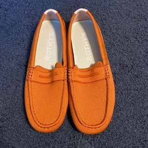 Rothys driver loafer in the color cognac, worn once, size 8
